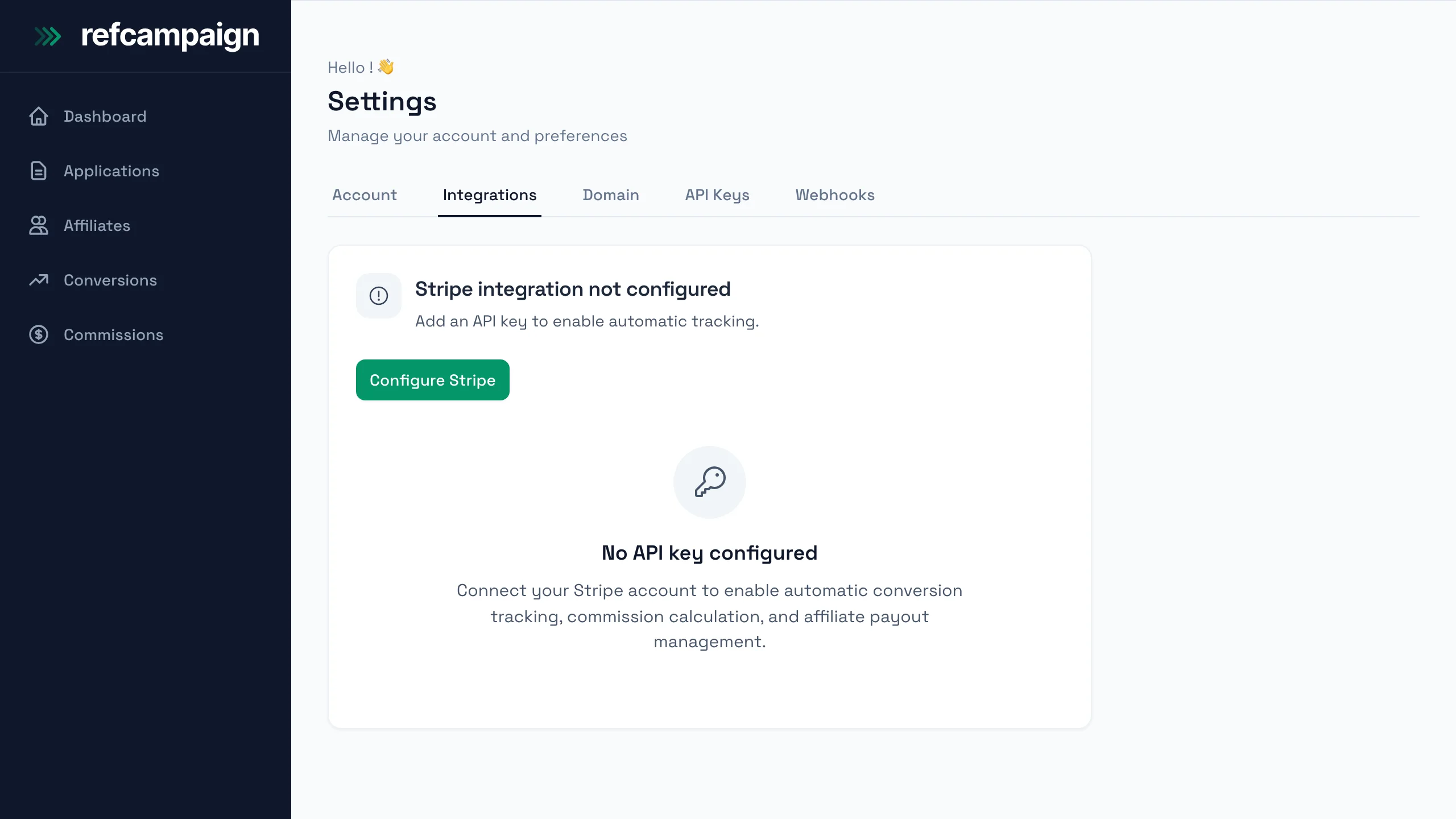 Connect Stripe